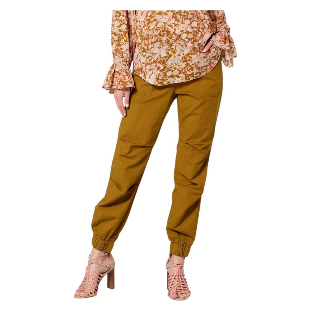 La Joie Women's High Rise Utility Pant with Patch Pockets Tapenade - Regular